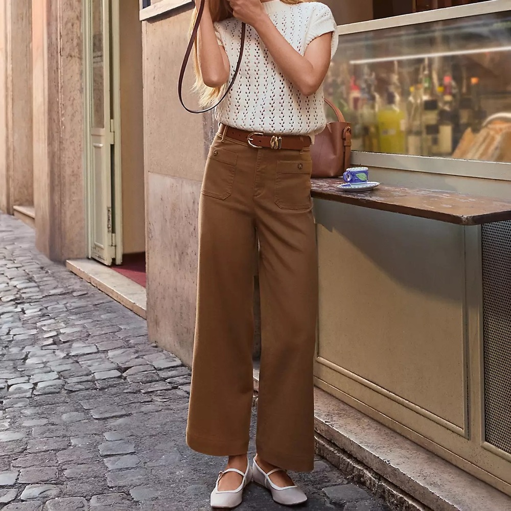 LOFT Brown Wide Leg Pants